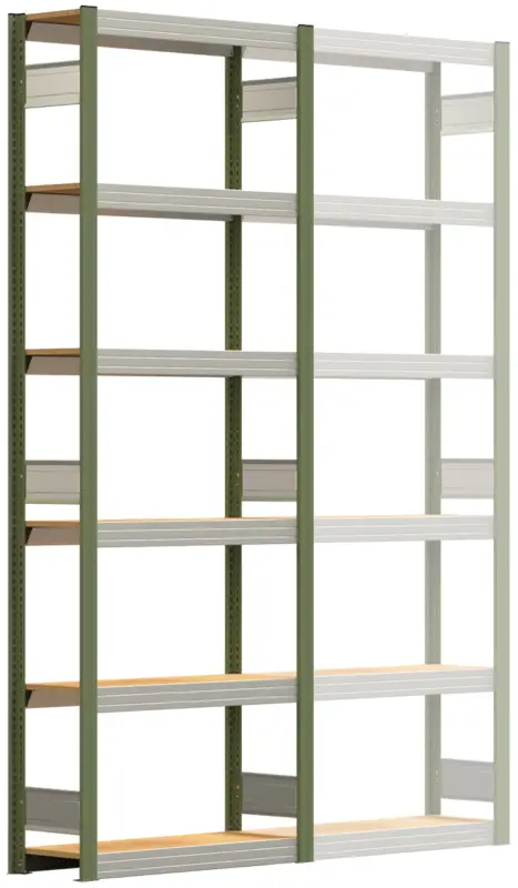 Schneller Versand Regalwerk BERT Großfachregal 250 6 Grundfeld 2500 x 875 x 300 mm - RAL 6011
