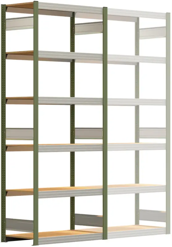 Top-Preis Regalwerk BERT Großfachregal 250 6 Grundfeld 2500 x 1005 x 500 mm - RAL 6011