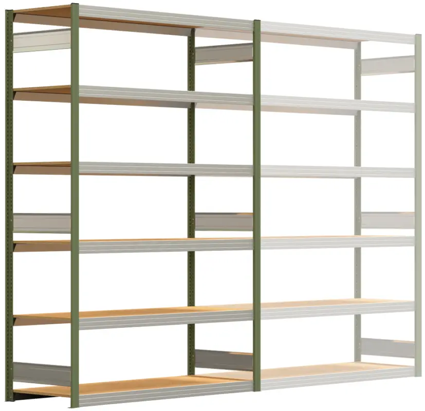 Preisreduziert Regalwerk BERT Großfachregal 250 6 Grundfeld 2500 x 1695 x 600 mm - RAL 6011