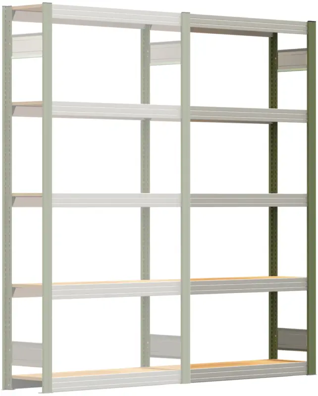 Preisreduziert Regalwerk BERT Großfachregal 250 5 Anbaufeld 2000 x 1005 x 300 mm - RAL 6011