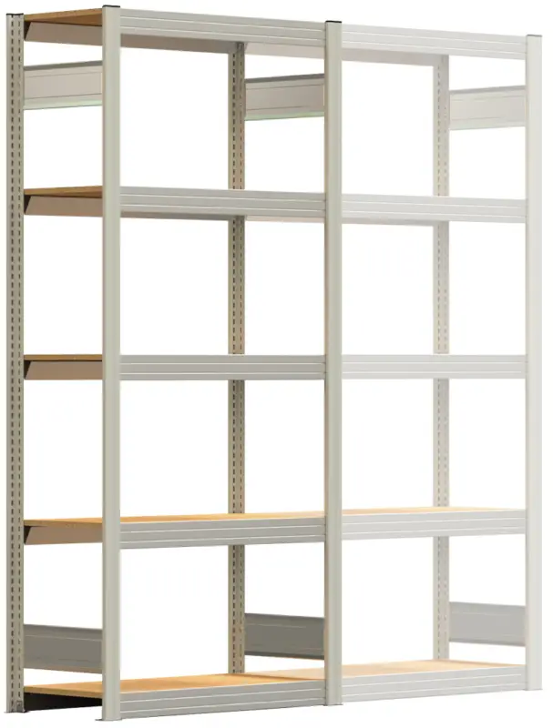 Rabatt Regalwerk BERT Großfachregal 250 5 Grundfeld 2000 x 875 x 400 mm - RAL 7035