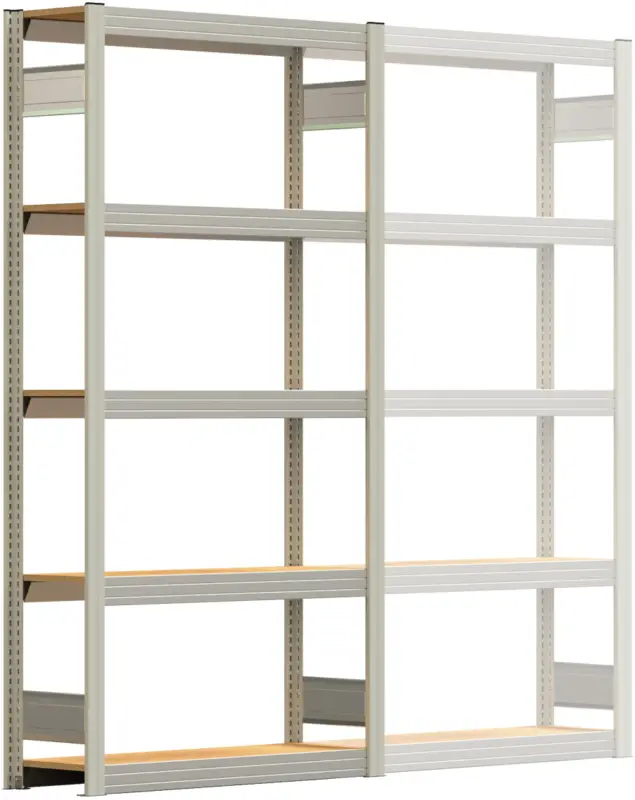 Jetzt Kaufen Regalwerk BERT Großfachregal 250 5 Grundfeld 2000 x 1005 x 300 mm - RAL 7035
