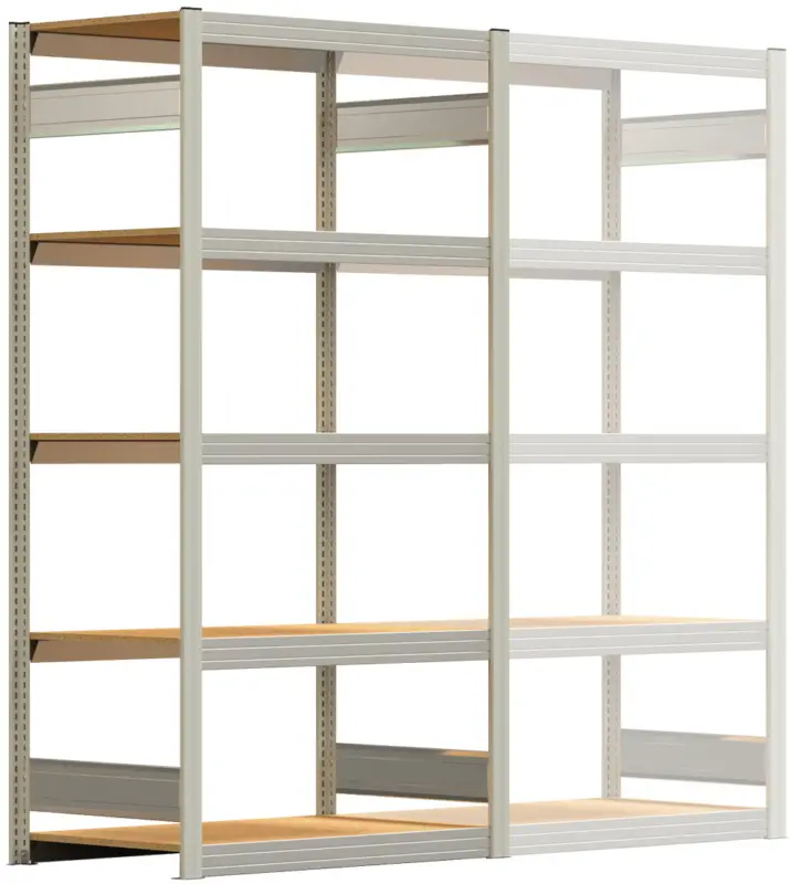 Direktkauf Regalwerk BERT Großfachregal 250 5 Grundfeld 2000 x 1005 x 600 mm - RAL 7035