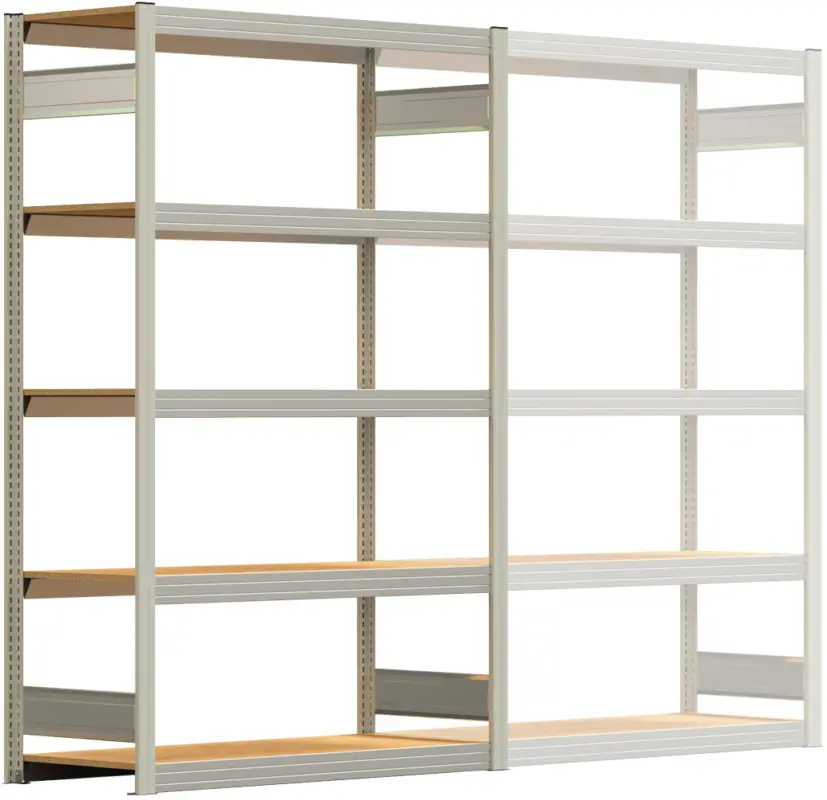 Regalwerk BERT Großfachregal 250 5 Grundfeld 2000 x 1285 x 500 mm - RAL 7035 Sichere Zahlung