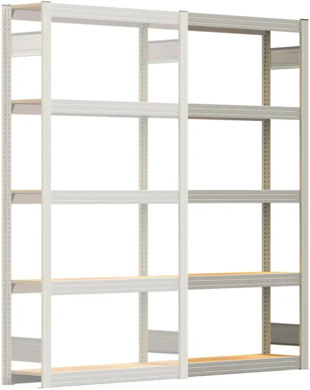 Regalwerk BERT Großfachregal 250 5 Anbaufeld 2000 x 1005 x 300 mm - RAL 7035 Aktuell