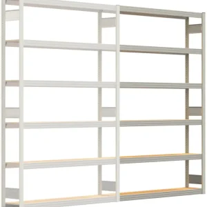 Begrenztes Angebot Regalwerk BERT Großfachregal 250 6 Anbaufeld 2500 x 1695 x 300 mm - RAL 7035