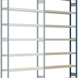 Ausverkauf Regalwerk BERT Großfachregal 250 7 Anbaufeld 3000 x 1695 x 300 mm - RAL 5010