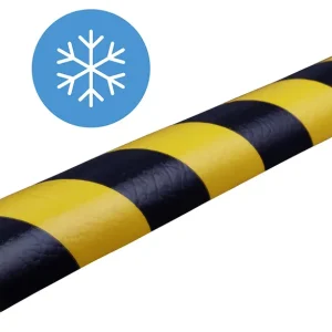 Knuffi Eckschutzprofil Typ A Ø 40 mm gelb schwarz PU - 1,00 m Frost Abverkauf