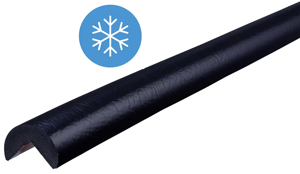 Sonderangebot Knuffi Eckschutzprofil Typ A Ø 40 mm schwarz PU - 1,00 m Frost