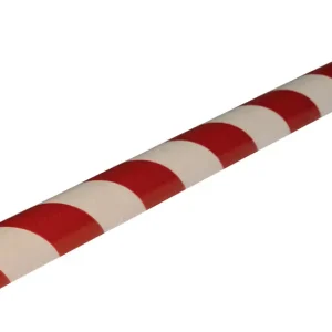 Versand Am Gleichen Tag Knuffi Wandschutz Profil Typ C 40 x 30 mm rot weiß PU - 50,00 m Standard
