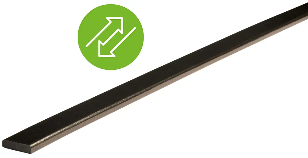 Knuffi Wandschutz Profil Typ F 40 x 11 mm schwarz PU - 1,00 m Removable Rabatt