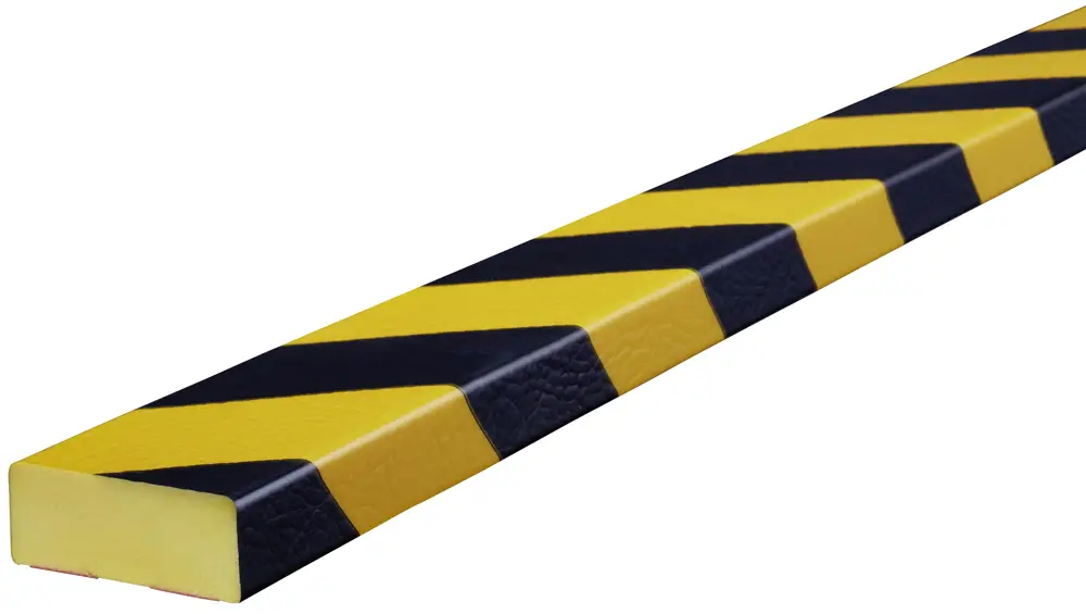 Knuffi Wandschutz Profil Typ D 50 x 20 mm gelb schwarz PU - 5,00 m Standard Knallerangebot