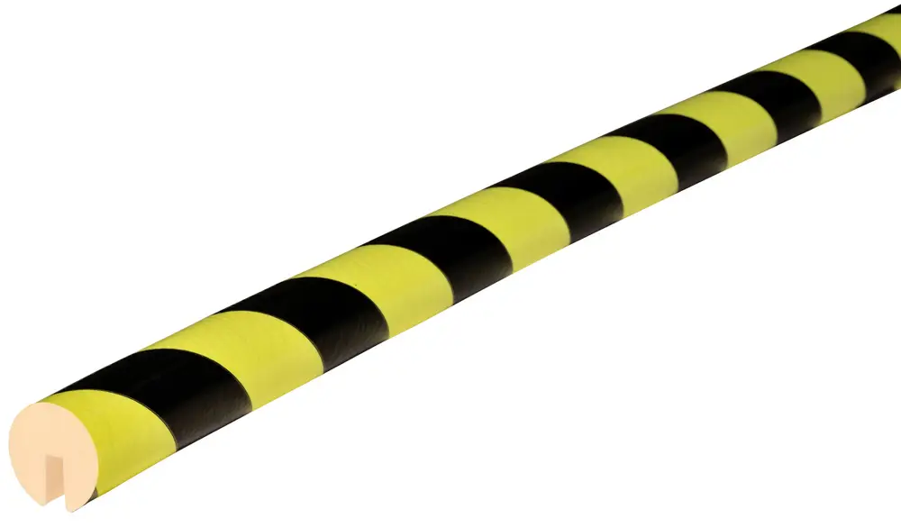 Preis Gesenkt Knuffi Kantenschutzprofil Typ B Ø 40 mm neon schwarz PU - 50,00 m Standard