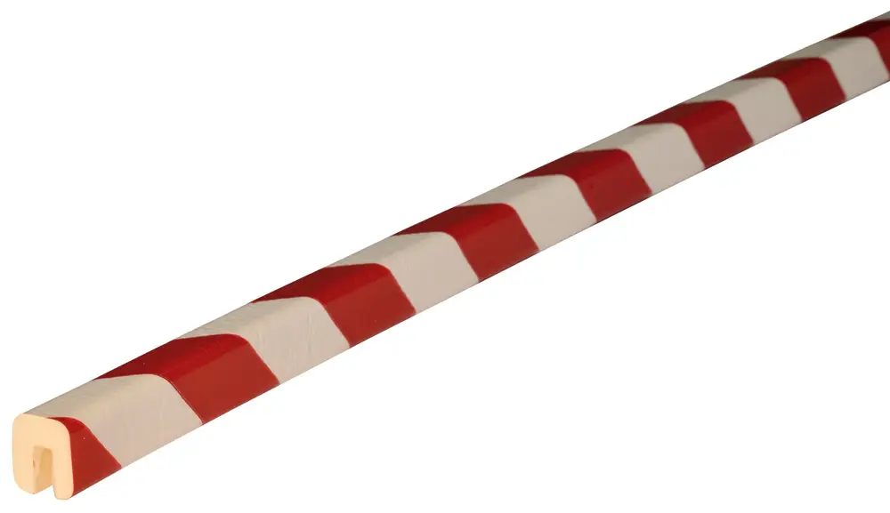 Jetzt Bestellen Knuffi Kantenschutzprofil Typ G 26 x 30 mm rot weiß PU - 50,00 m Standard