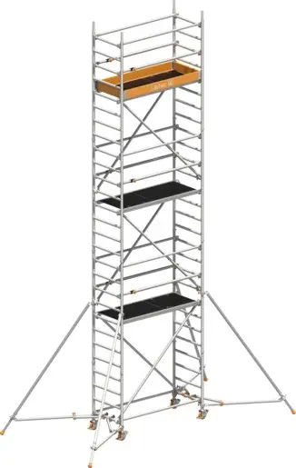 Direkt Vom Hersteller Rollgerüst Layher Uni Leicht P2 hawego 1413226 mit Stützen und Telegeländer - Arbeitshöhe 8,15 m