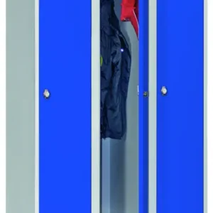 Bestpreis Pavoy Spind mit Füßen 1850 x 900 x 500 mm - 3 Abteile mit Drehriegel - RAL 7035 5010