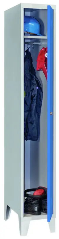 Billig Pavoy Spind mit Füßen 1850 x 300 x 500 mm - 1 Abteil mit Zylinderschloss - RAL 7035 5012