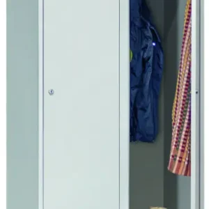Billig Pavoy Spind mit Füßen 1850 x 800 x 500 mm - 2 Abteile mit Zylinderschloss - RAL 7035