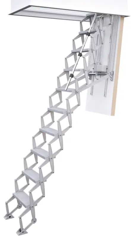 Roto Scherentreppe Aluminium Elektro Raumhöhe 220 - 279 cm Rohbaumaß 120 x 70 cm Direkt Vom Hersteller