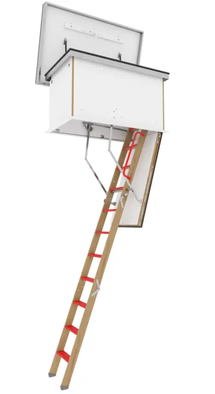 Roto Dachlukentreppe Bodentreppe Holz Designo Raumhöhe 230 - 280 cm Rohbaumaß 130 x 70 cm Neuheit
