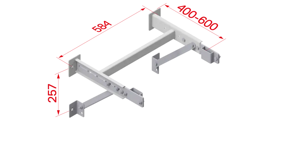 Knallerangebot Hymer Steigleiter Stahl Wandkonsole verstellbar 400 - 600 mm