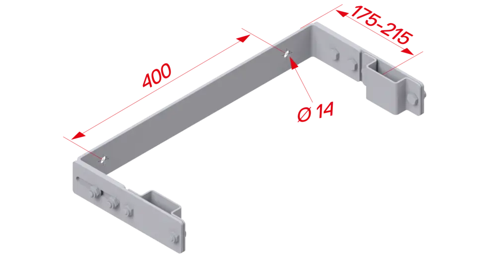 Nur Heute Hymer Steigleiter Stahl Wandhalter U-Form verstellbar 175 - 215 mm