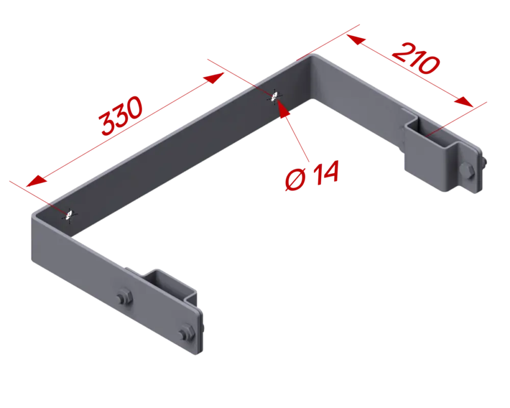 Letzte Chance Hymer Steigleiter Alu Wandhalter Stahl U-Form starr 210 mm