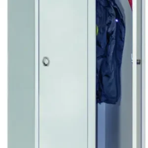 Heißes Angebot Pavoy Spind mit Sockel 1850 x 600 x 500 mm - 2 Abteile mit Drehriegel - RAL 7035