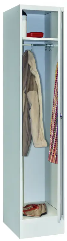 Pavoy Spind mit Sockel 1850 x 400 x 500 mm - 1 Abteil mit Drehriegel - RAL 7035 Solange Der Vorrat Reicht