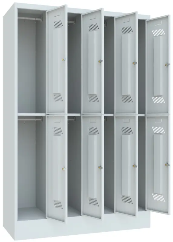 Meistverkauft Pavoy Schließfach Spind mit Sockel 1850 x 1200 x 500 mm - 8 Abteile mit Drehriegel - RAL 7035
