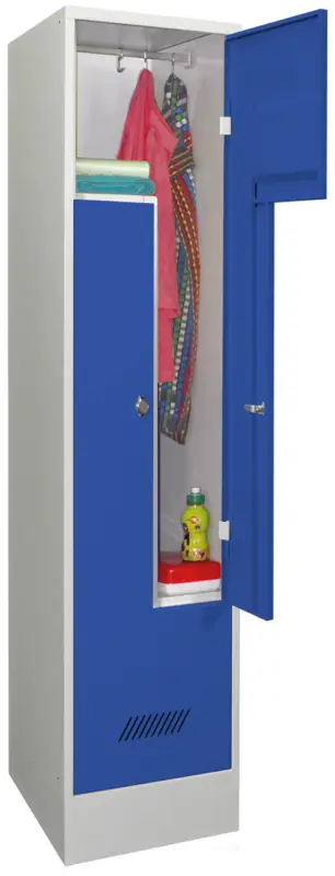 Pavoy Z-Spind mit Sockel 1850 x 400 x 500 mm - 2 Abteile mit Drehriegel - RAL 7035 5010 Jetzt Kaufen
