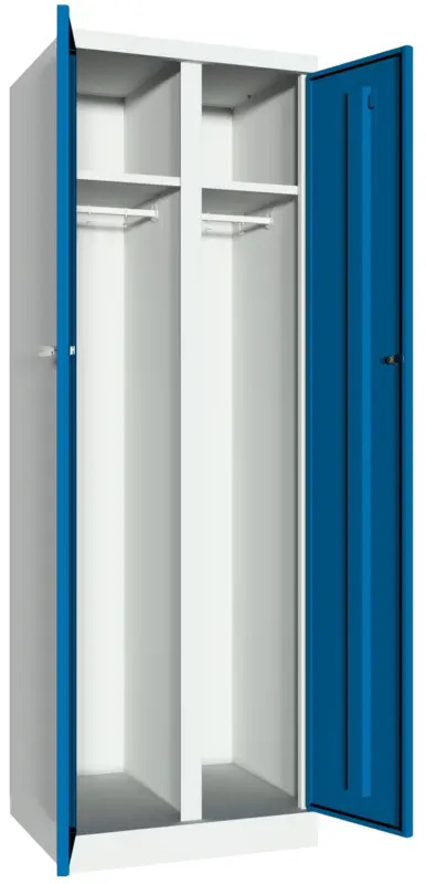 Pavoy Spind mit 2 Abteile 1800 x 600 x 500 mm - Zylinderschloss einzel schließend - RAL 7035 - 5010 Jetzt Kaufen
