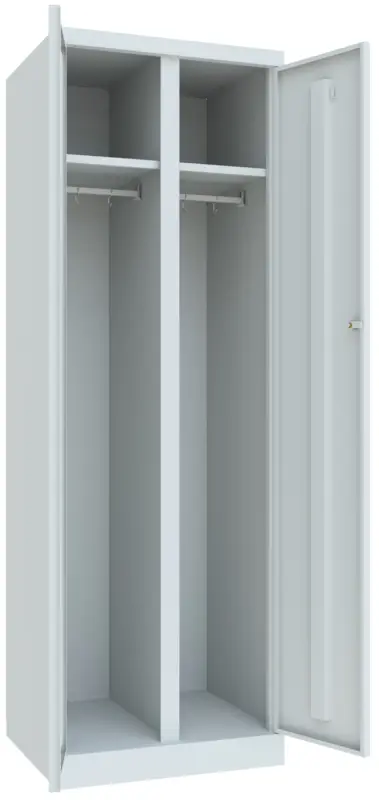 Jetzt Bestellen Pavoy Spind mit 2 Abteile 1800 x 600 x 500 mm - Zylinderschloss gemeinsam schließend - RAL 7035