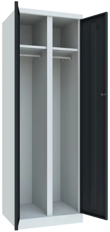 Angebot Pavoy Spind mit 2 Abteile 1800 x 600 x 500 mm - Zylinderschloss gemeinsam schließend - RAL 7035 7016