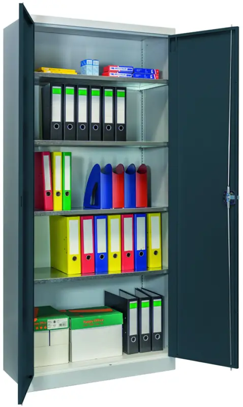 Top-Seller Pavoy Flügeltürenschrank Easy mit Sockel 1950 x 890 x 545 mm - 4 Fachböden - RAL 7035 7016