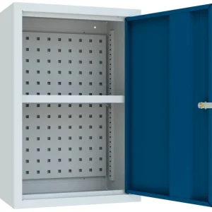 Highlight Pavoy Hängeschrank mit Vollblechtüren 600 x 400 x 300 mm - Rückwand gelocht - RAL 7035 5010