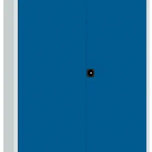 Letzte Chance Pavoy Flügeltürenschrank mit Vollblechtüren 1950 x 1500 x 600 mm - 4 Fachböden verzinkt - RAL 7035 5010