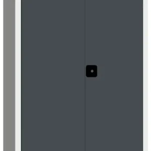 Sale Pavoy Flügeltürenschrank mit Vollblechtüren 1950 x 1000 x 500 mm - 4 Fachböden pulverbeschichtet - RAL 7035 7016