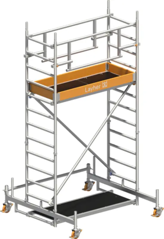 Expressversand Rollgerüst Layher Uni Leicht P2 SAFETY Plus 1423202 - Arbeitshöhe 4,26 m