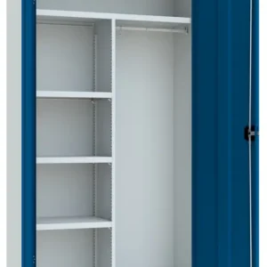Neu Pavoy Putzmittelschrank mit Vollblechtüren 1950 x 1000 x 600 mm - 3 Fachböden pulverbeschichtet - RAL 7033 5010