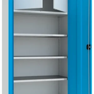 Echt Pavoy Flügeltürenschrank mit Wertfach 1950 x 1000 x 600 mm - 3 Fachböden verzinkt - RAL 7035 5012