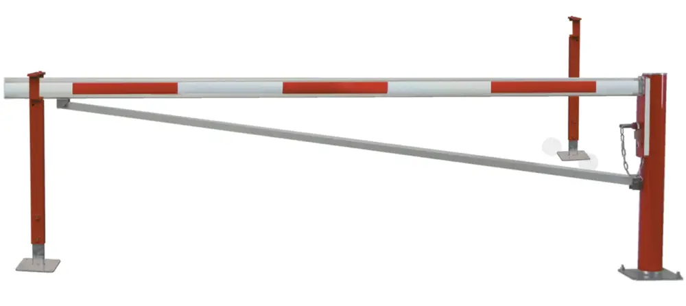 Meistverkauft Mannus Drehschranke WES 105 rot weiß mit Sperrbalken und 2 Auflagestützen 5,50 m - mit Feuerwehr-Dreikant