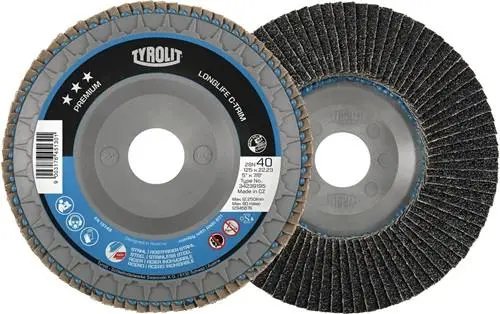 TYROLIT Fächerscheibe LONGLIFE C-TRIM Ø 125 mm Körnung 60 flach - 34239196 Direkt Vom Hersteller