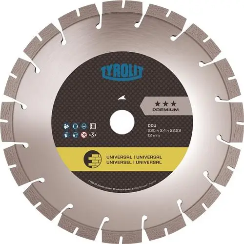 TYROLIT Diamanttrennscheibe DCU Premium D.230mm Bohr.22,23mm Bau univ.12mm - 34468871 Jetzt Bestellen