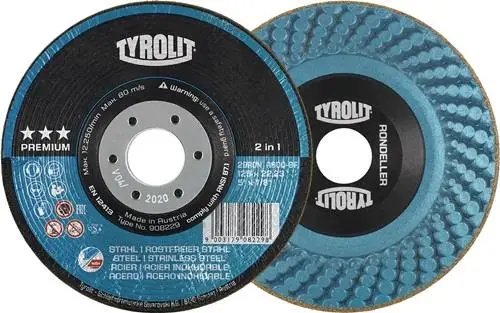 TYROLIT Schruppscheibe RONDELLER D 125 Körnung 60 - 908229 Geprüft