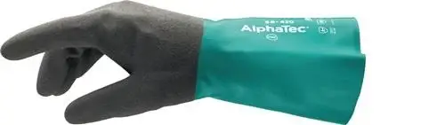 Neuheit ANSELL Chemiehandschuh AlphaTec Gr.10 grün / grau EN 388 EN 374 EN 1149 Kat.III - 58-430-10