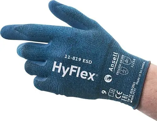 ANSELL Handschuhe HyFlex 11-819 ESD Gr.7 blau EN 388 EN 16350 PSA II- 11-819-ESD-7 Wochenendangebot