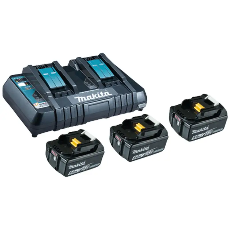 Makita Power Source-Kit Li 18 V / 3x 5,0 Ah Akku + Ladegerät - 198458-6 Online Kaufen