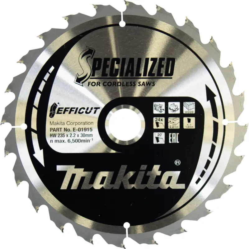 Günstig Makita EFFICUT Sägeblatt Holz 235 x 30 x 24Z - E-01915