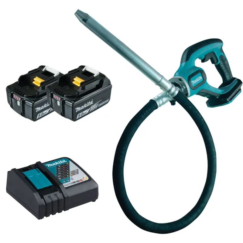 Makita DVR450RTE Akku-Betonverdichter 18 V / 2x 5,0 Ah Akku + Ladegerät Koffer Aktuell